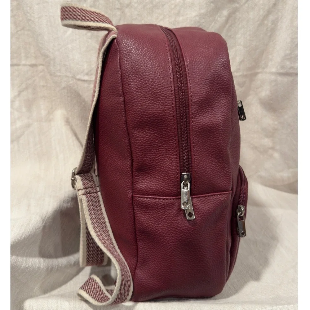 Jewell by Thirty-One Burgundy Vegan Leather Backpack Bag 128107‎ Burgundy